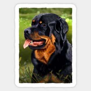 Rottweiler - Black Sticker